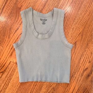 Brandy Melville Olive Ribbed Tank Top